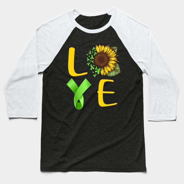 love gallbladder cancer sunflower Baseball T-Shirt by TeesCircle